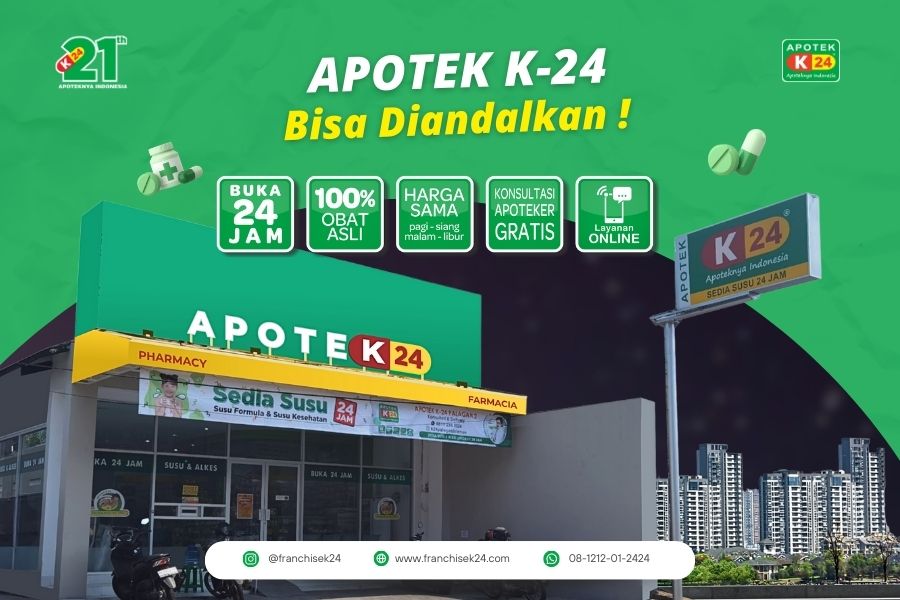 Apotek K-24, Apotek 24 Jam Terdekat di Indonesia
